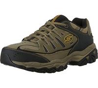 Skechers Herren Afterburn Memory-Foam Schnürschuh, Pebble/Schwarz/Pebble, 40 EU