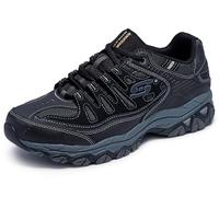 Skechers Herren Afterburn Memory-Foam Schnürschuh, Schwarz, 42 EU