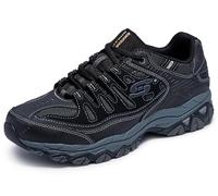 Skechers Herren Afterburn Memory-Foam Schnürschuh, Schwarz, 45 EU