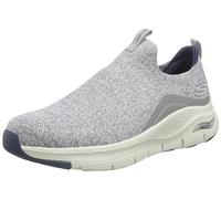 Skechers Herren Go Run Consistent - Leder Cross-Training Tennisschuh Sneaker mit luftgekühltem SchaumstoffSneaker, grau, 44 EU