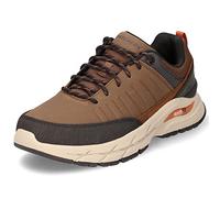 Skechers Herren Arch Fit Baxter Yoren Sneaker, Dark Brown Leather W Synthetic, 42 EU