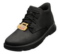 Schnürboots SKECHERS "ARCH FIT GARZA", Herren, Gr. 46, schwarz, Leder, unifarben, casual, Schuhe, Freizeitschuh, Trekkingschuh mit Slip-ins (36581315-46) schwarz