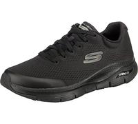Skechers Herren Arch Fit Sneaker, Black Textile Synthetic Trim, 45 EU