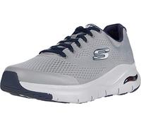 Skechers Herren Arch Fit Sneaker, Gray Textile Synthetic Navy Trim, 43 EU