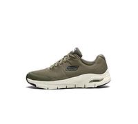 Skechers Herren Arch Fit Sneaker, Olive Textile Synthetic Trim, 45 EU
