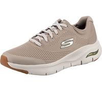 Skechers Herren Arch Fit Sneaker, Taupe Textile Synthetic Trim, 42.5 EU