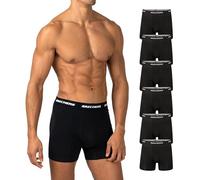 Skechers Herren-Boxershorts, 6er-Pack, athletische Passform, feuchtigkeitsableitende Baumwolle mit konturierter Tasche, Multipack, Schwarz, Medium