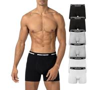 Skechers Herren-Boxershorts, 6er-Pack, athletische Passform, feuchtigkeitsableitende Baumwolle mit konturierter Tasche, atmungsaktiv, Multipack, weiß/grau/schwarz, Medium