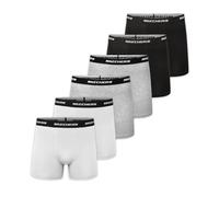 Skechers Herren-Boxershorts, 6er-Pack, athletische Passform, feuchtigkeitsableitende Baumwolle mit konturierter Tasche, atmungsaktiv, Multipack, weiß/grau/schwarz, Medium