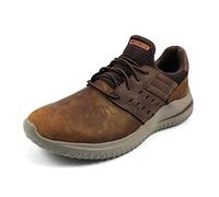 Skechers Herren Sneaker Delson 3.0 Ezra dunkelbraunes Leder mit Mesh Größe 39,5 EU