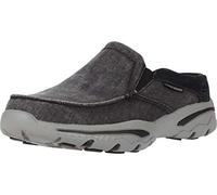 Skechers Herren Creston - Schlupfleinen Slipper, Schwarz, 45.5 EU