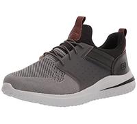 Skechers Herren Delson 3.0 Sneaker, Grau/Schwarz, 45 EU Weit