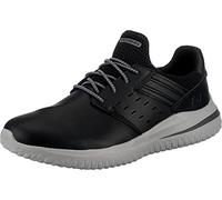 Skechers Herren Delson 3.0 Ezra Sneaker, Black Leather, 44 EU
