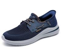 Skechers Herren Delson 3.0 Roth Slip-InTurnschuhe, Navy Knit / Synthetic, 40 EU