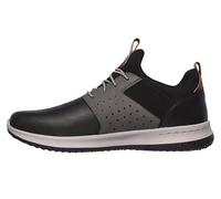 Skechers Herren Sneaker Delson Axton Leder Schwarz/Grau Größe 45