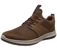Skechers Herren Delson Axton Sneakers, Dark Brown Leather, 39 EU
