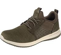Skechers Herren Delson Camben Sneaker, Olive Mesh W Synthetic, 39.5 EU