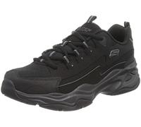 Skechers Herren D'lites 4.0 Sneaker, Black Leather Pu Mesh Black Trim, 44 EU