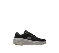 Skechers Herren D'Lux Walker 2.0 Swave Sneaker, Black Engineered Mesh/Synthetic/Lime Trim, 47.5 EU
