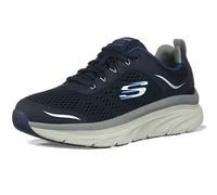 Skechers Herren D'lux Walker Sneaker, Navy Leather Mesh Gray Trim, 41 EU
