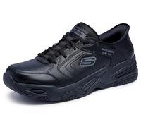 Skechers Durham Herren-Sneaker zum Reinschlüpfen, Schwarz, 42 EU