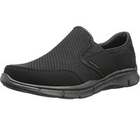 Skechers Herren Equalizer Persistent Low-Top, Black Mesh Duraleather Trim, 44 EU