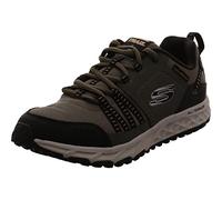 Skechers Herren Escape Plan Sneaker, Green Olive Leather Mesh Black Trim Olbk, 41.5 EU