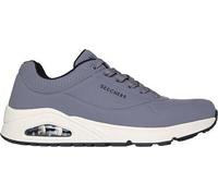 Skechers Sneaker Uno - Stand on Air Herren Gr. 44 Lederimitat dunkelgrau mit Air-Cooled Memory Foam
