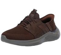 Skechers Herren Garner-Newick 210803 Slip-Ins mit niedrigem Profil, Braun, 43 EU X-Weit