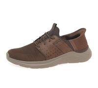 Skechers Herren Garner Newick Slip-InTurnschuhe, Dark Brown Textile / Synthetic, 47.5 EU
