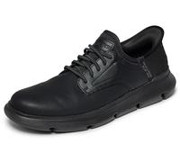 Skechers Herren Garza Gervin Slip-On, Black Leather, 44 EU Weit