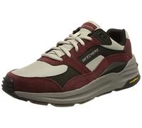 Skechers Herren Global Jogger Sneaker, Grey Burgundy, 43 EU