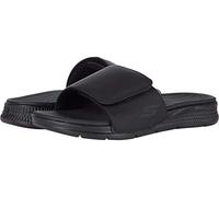 Pantolette SKECHERS "GO CONSISTENT SANDAL-WATERSHED", Herren, Gr. 48, schwarz, Lederimitat, unifarben, casual, Schuhe, Strandschuh, Badeschuh, Pool Slides mit Goga Mat Fußbett (97627150-48) schwarz