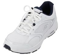 Skechers Herren Go Consistent - Specie Running Shoes, White And Navy Leather Textile, 42 EU