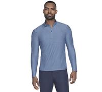 Skechers Herren Go Dri All Day Quarter Zip Langarmshirt, Rauchblau, XL