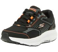 Skechers Herren Go Run Consistent 2.0 Sneaker, Schwarz und Orange Leder Textil, 40 EU