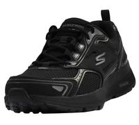 Skechers Herren GO Run CONSISTENT Sneaker, Black Leather Synthetic Charcoal Trim, 44 EU