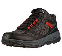 Skechers Herren GO Run Trail Altitude Element Wanderstiefel, Black and Charcoal Leather/Textile/Synthetic, 41 EU