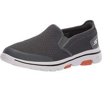 Skechers Herren Go Walk 5 Apprize Slip On Sneaker, Charcoal Textile Synthetic White Trim, 49 EU