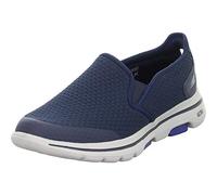 Skechers Herren Go Walk 5 Apprize Slip On Sneaker, Navy Textile Synthetic White Trim, 45 EU