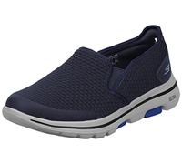 Skechers Herren Go Walk 5 Apprize Slip On Sneaker, Navy Textile Synthetic White Trim, 48 EU
