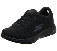 Skechers Herren Go Walk 5 Demitasse Sneaker, Black Textile Synthetic Trim, 39.5 EU