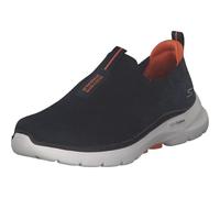 Skechers Herren Go Walk 6 Sneaker, Navy And Orange Textile, 43.5 EU