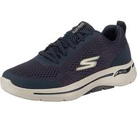 Skechers Herren Go Walk Arch Fit Idyllic Sneaker, Navy Textile Synthetic Gold Trim, 43 EU