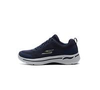 Skechers Herren Go Walk Arch Fit Idyllic Sneaker, Navy Textile Synthetic Gold Trim, 49 EU