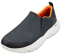 Skechers Herren Go Walk Evolution Ultra Impeccable Sneaker, Charcoal/Orange, 45 EU