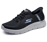 Skechers Herren GO Walk Flex Hands UP Trainer, Black and Grey Textile/Synthetic, 43 EU