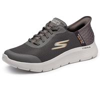 Skechers Herren GO Walk Flex Hands UP Trainer, Brown Textile/Synthetic, 41 EU