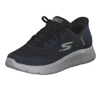 Skechers Herren Go Walk Flex New World Slip-InTurnschuhe, Navy And Lime Textile/Synthetic, 49 EU