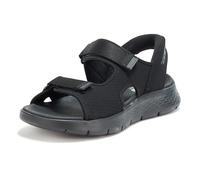 Skechers Herren GO Walk Flex Sandal Performance, Schwarz/Limettengrün, 45.5 EU